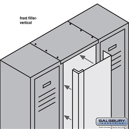 Salsbury Industries Salsbury 77865GY Front Filler Vertical - 15 Inch Wide - For 6 Feet High Metal Locker - Gray 77865GY